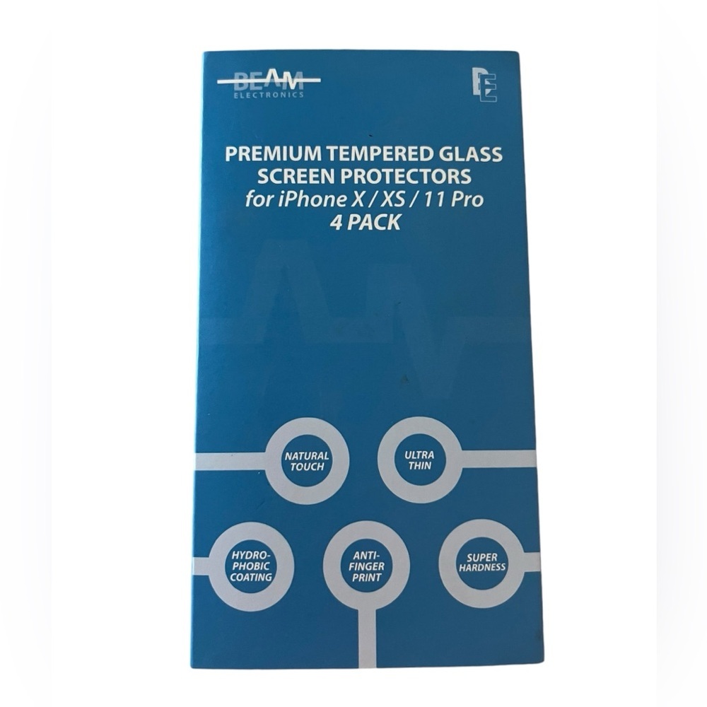 4 Tempered Glass Screen Protectors for iPhone X/XS/11 Pro - 4 Pack